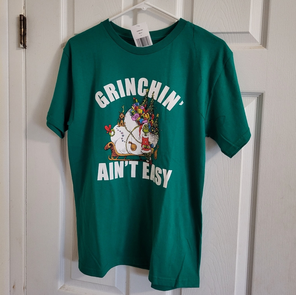 Dr. Suess Grinch Christmas Shirt Boys size Large L. New with Tags